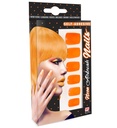 Set de "12 ONGLES ORANGE NEON AUTO-ADHESIFS"