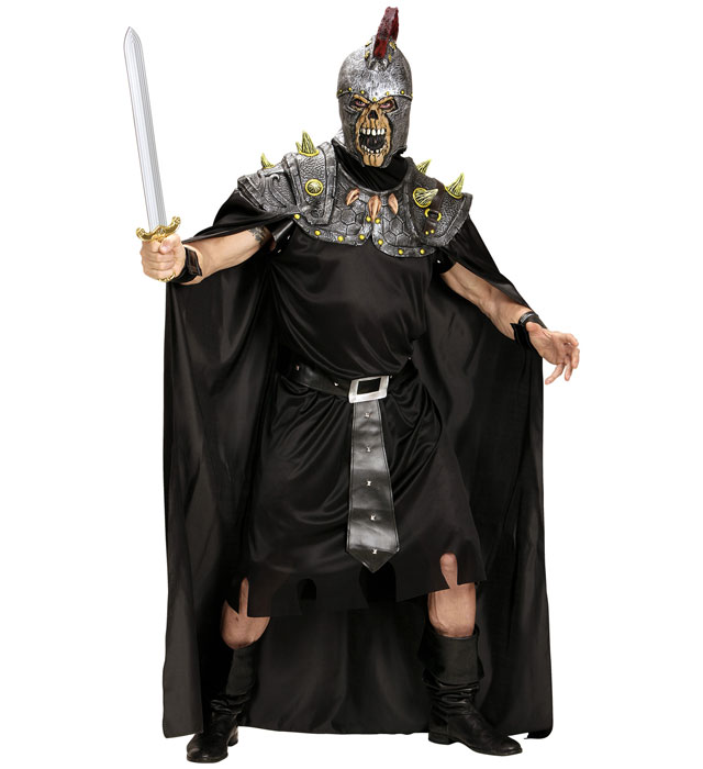 "MASQUE CRANE DE CENTURION ROMAIN AVEC ARMURE ET CAPE"