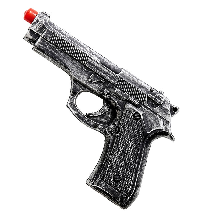 [05395] "AUTHENTIQUE PISTOLET EN MOUSSE DELATEX" 19 cm