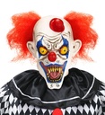 "MASQUE DE CLOWN TUEUR AVEC CHEVEUX ET MINI-CHAPEAU"