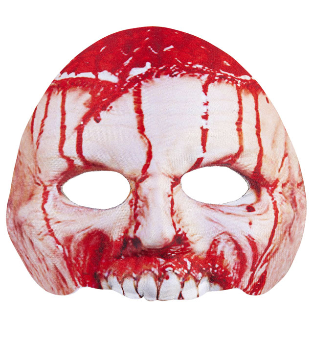 "MASQUE PSYCHO SANGLANT EN TISSU SANS MENTON"