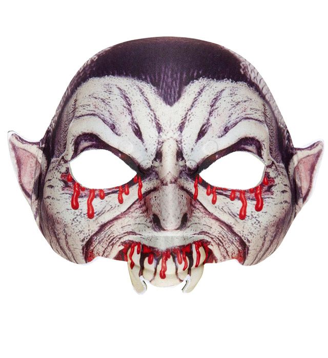 "MASQUE DE VAMPIRE EN TISSU SANS MENTON"
