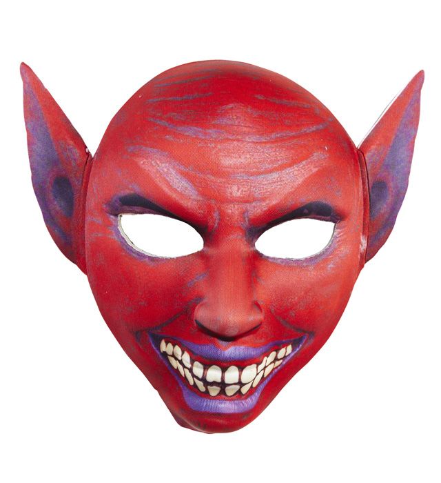 "DEMI-MASQUE DEMON EN TISSU"