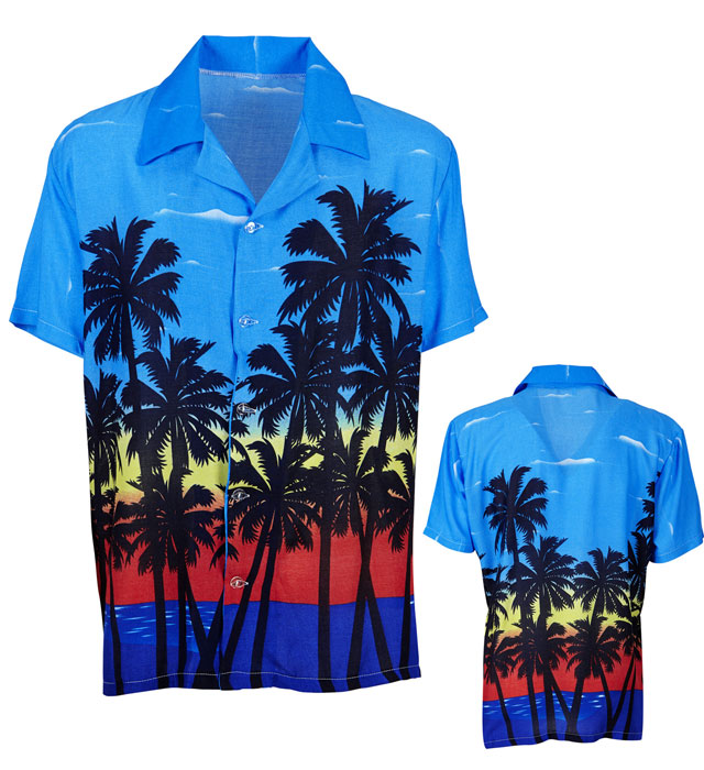 [05752] "CHEMISE HAWAIENNE PALM BEACH" (XL)