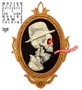 "CADRE TETE SQUELETTE MAJORDOME ANIME AVEC MANDIBULE AMOVIBLE ET YEUX AVEC LUMIERE LED CLIGNOTANT AUTOUR" activé par détecteur de mouvement - 32 x 48 cm - recite 4 comptines différentes
