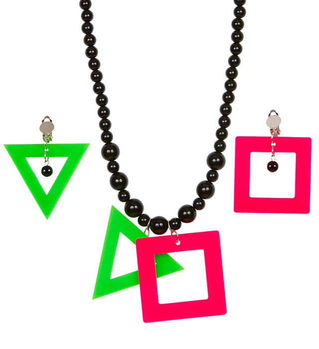 [05838] Set de "COLLIER ET BOUCLES D'OREILLES NEON"