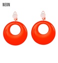Paire de "BOUCLES D'OREILLES ORANGES NEON"