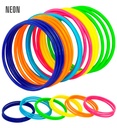 Set de "18 BRACELETS CREOLES MULTICOLORS"