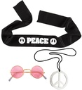 "SET HIPPIE" (bandeau, lunettes, collier)
