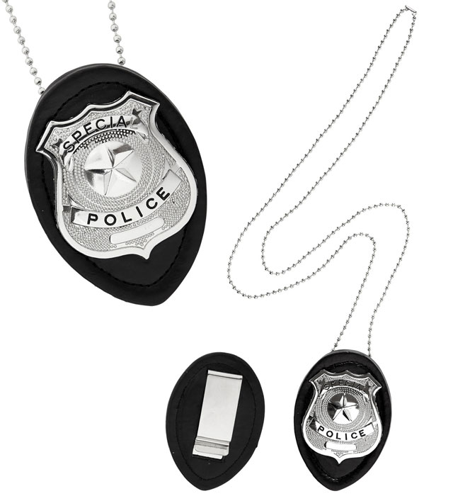 "BADGE DE POLICIER EN ACIER