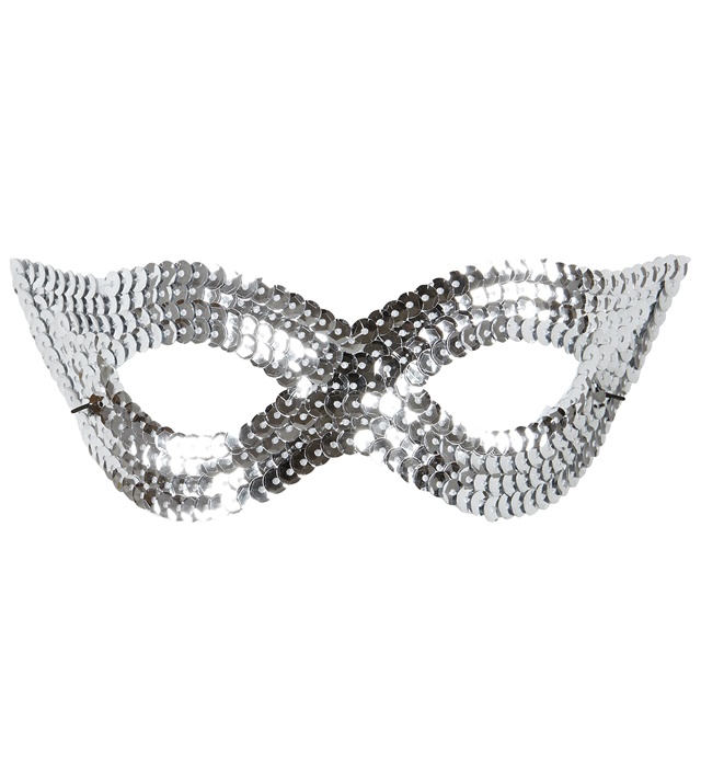 [05915] "MASQUE ARGENTE A SEQUINS