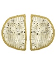 "PAIRE D' EPAULETTES A PAILLETTES DOREES"