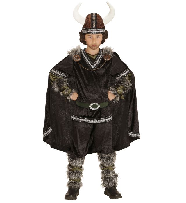 [05986] "VIKING" (manteau, pantalon, ceinture, brassards, jambières, cape, casque) (128 cm / 5-7 Years)