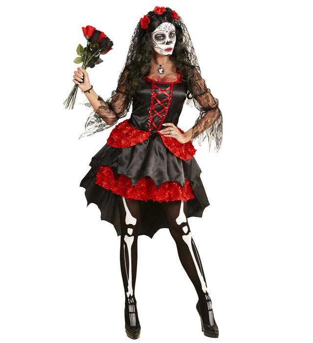 "FIANCEE JOUR DES MORTS" (robe, voile fleuri)