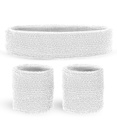 "SET BANDEAUX BLANCS ANTI TRANSPIRANT" (bandeau et 2 bracelets)