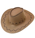 "CHAPEAU DE COW-BOY BRUN EN SUEDINE"