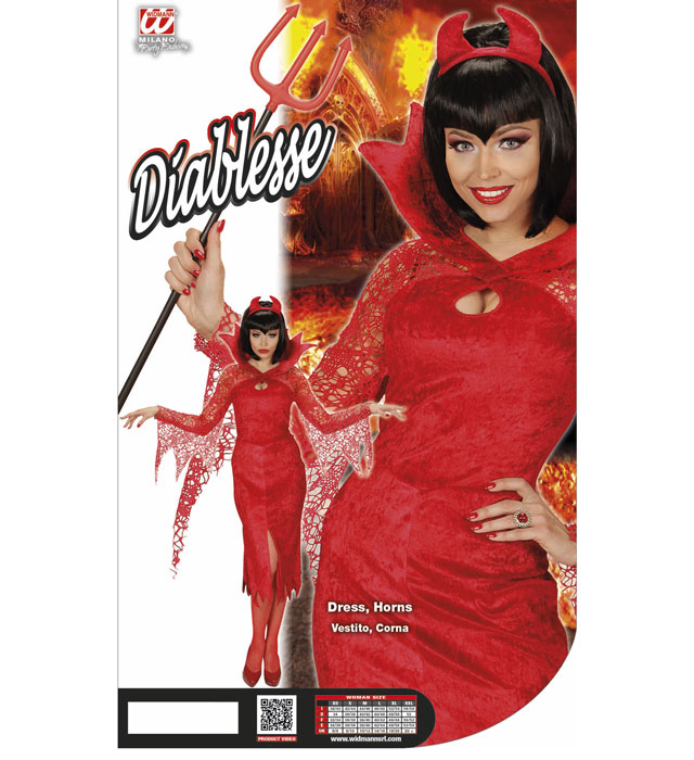 "DIABLESSE" (robe, cornes)