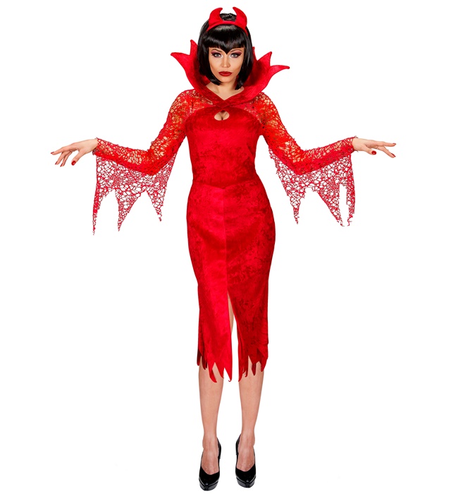 "DIABLESSE" (robe, cornes)