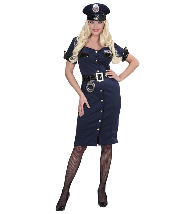 "POLICIERE" (robe, ceinture, chapeau)