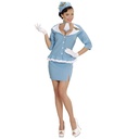 "HOTESSE RETRO" (veste, jupe, cravate, chapeau)