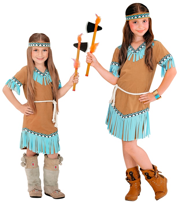 [06654] "INDIENNE" (robe, ceinture, bandeau) (104 cm / 2-3 Years)