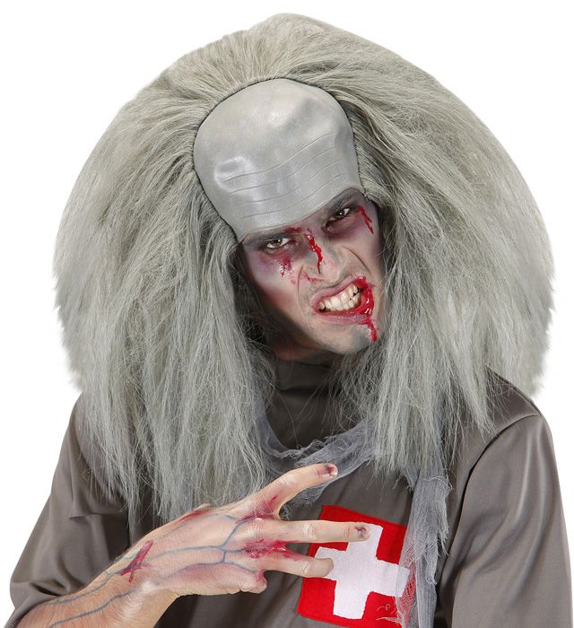 [06744] "CRANE DE ZOMBIE AVEC CHEVEUX" en sachet