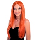 "PERRUQUE BRUNE GLAMOUR" en sachet