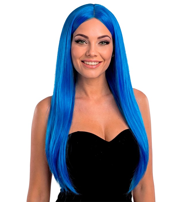 "PERRUQUE BLEUE GLAMOUR" en sachet