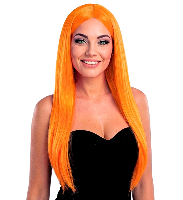 "PERRUQUE ORANGE GLAMOUR" en sachet