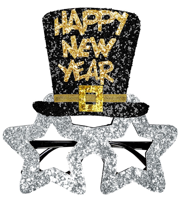 [07053] "LUNETTES ARGENT HAPPY NEW YEAR"