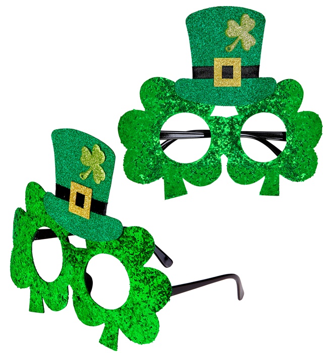[07058] "LUNETTES TREFLE SAINT PATRICK AVEC MINI CHAPEAU"