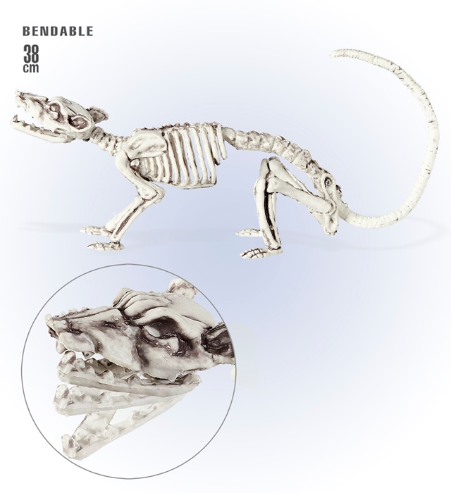 "RAT SQUELETTE" Souple 38 cm