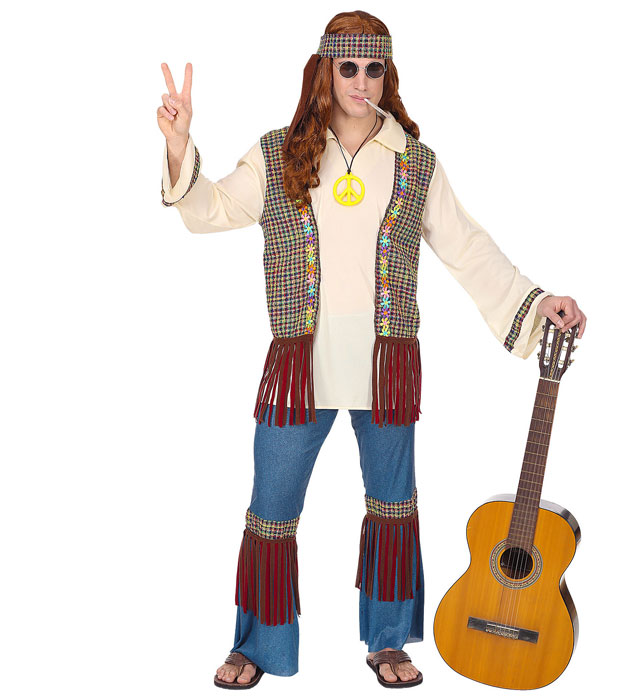 "HIPPIE" (chemise avec veste, pantalon, bandeau, collier)