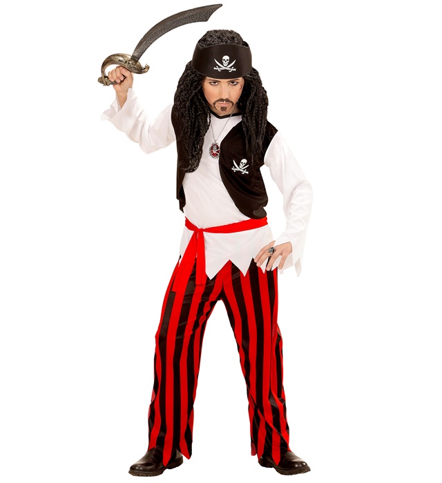[07235] "GARCON PIRATE" (tunique, pantalon, ceinture, bandeau) (116 cm / 4-5 Years)