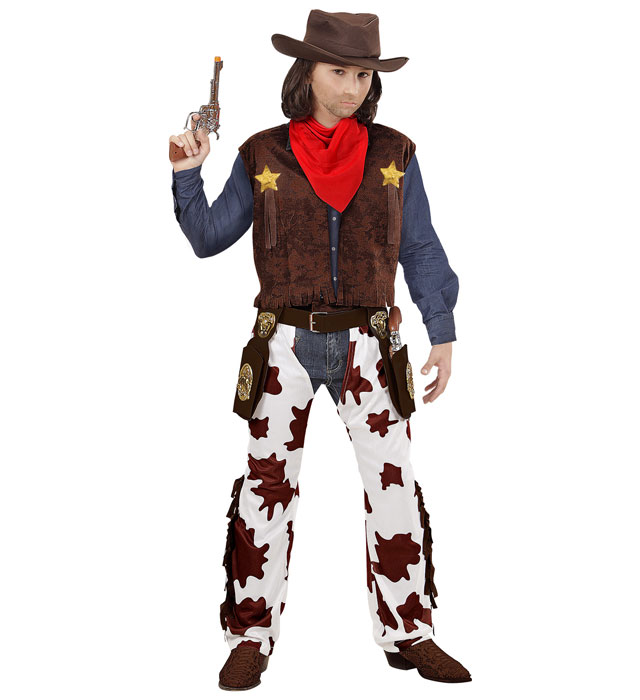 "COWBOY" (gilet, jambières, chapeau, bandana)