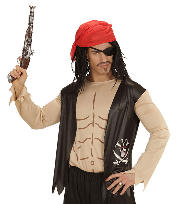 "PIRATE" (chemise avec veston, bandana, cache-oeil)