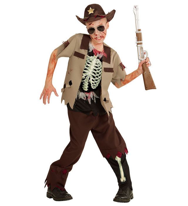 "SHERIFF ZOMBIE" (chemise, pantalon, chapeau)