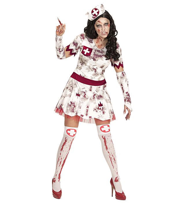 "INFIRMIERE ZOMBIE" (robe, mitaines, coiffe)
