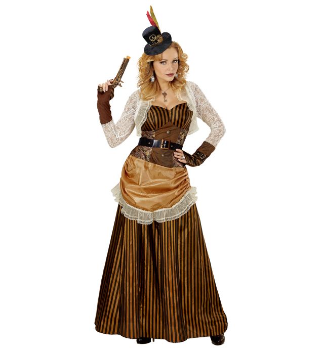 [07741] "STEAMPUNK" (robe, ceinture,mini chapeau) (S)