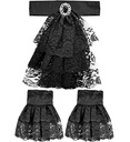 "JABOT EN DENTELLE AVEC BIJOUX ET POIGNETS"