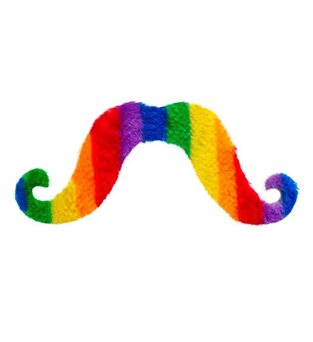 [07782] "MOUSTACHE ADHESIVE ARC-EN-CIEL"