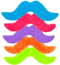 Set de "5 MOUSTACHES ADHÉSIVES COLORÉES"