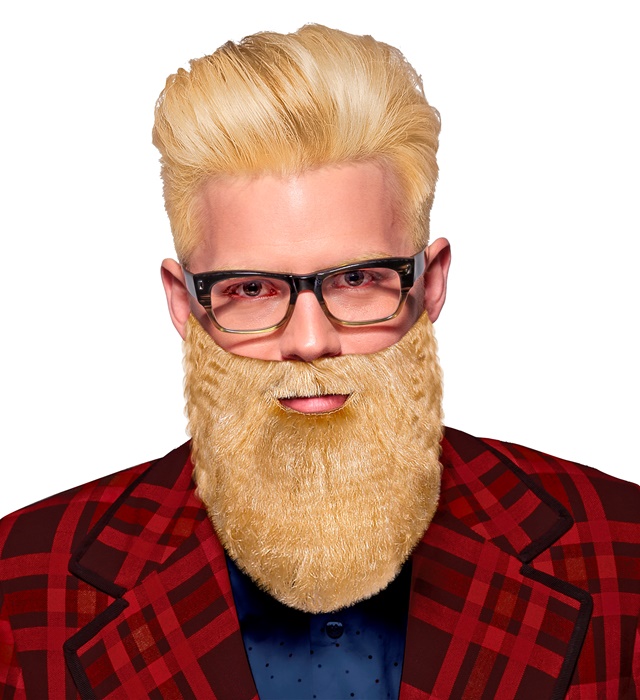 [0779B] "MOUSTACHE AVEC BARBE" blondes