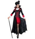 "FEMME VAMPIRE" (robe longue, tour de cou avec jabot, mini haut-de-forme)
