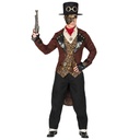 "STEAMPUNK" (manteau avec chemise et gilet, pantalon, ascot, gants sans doigts, chapeau haut de forme)