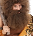 "BARBE AVEC MOUSTACHE PRIMITIF" brune