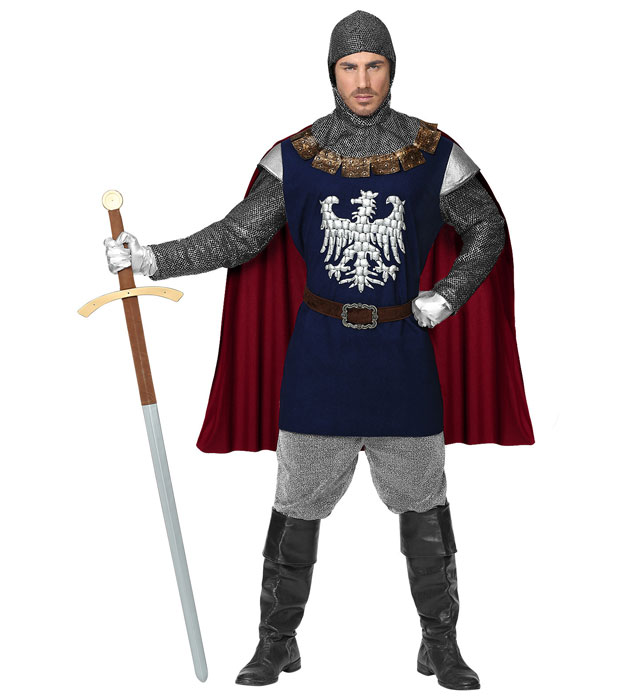 "CHEVALIER" (manteau avec cape, ceinture, capuche)