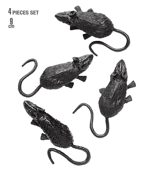 [08160] Set de "4 SOURIS" 9 cm