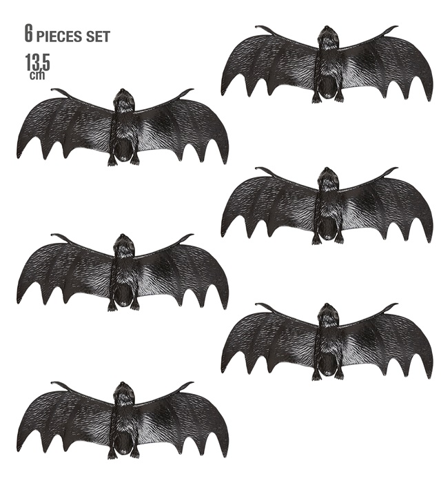 [08163] Set de "6 CHAUVE-SOURIS" 13,5 cm