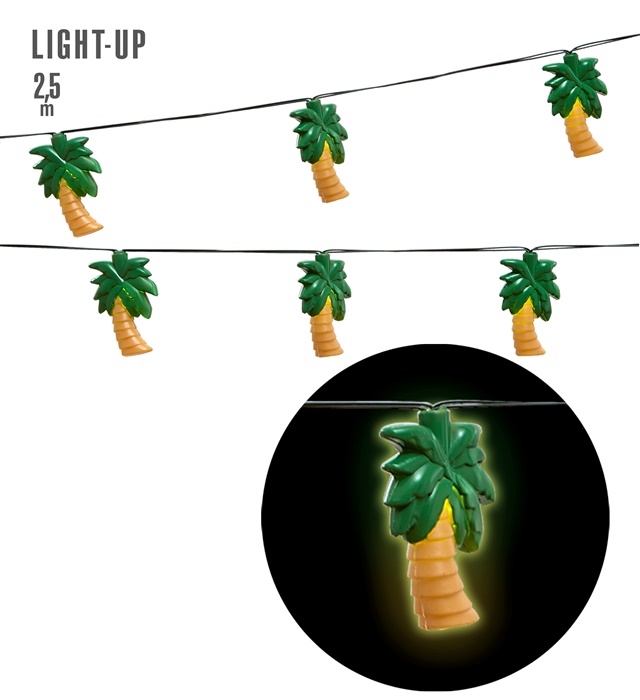 CHAINE LUMINEUSE PALMIERS 2,5 m -10 lampes